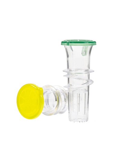 Teltree Bpa-free Plastik Limon Sıkacağı 2 Adet Kapaklı Kompakt Portakal Suyu Ekstraktörü Kokteyller İçin Yeşil - Sarı