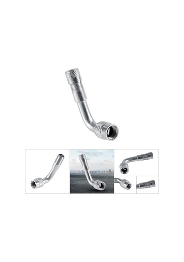 Ximistore9 135 Gümüş Nikelli Lastik Valfi Şantiye Uzatıcı Borusu - Araba, Motosiklet, Elektrikli Araçlar İçin Basit Kurulum, Hava Sızıntısı Yok