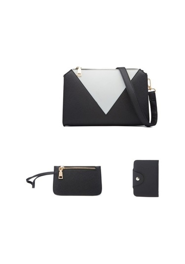 Wondernest 4'ü 1 Arada Moda Bayan Çapraz Çanta Büyük Kapasiteli Lacivert Çanta Lacivert