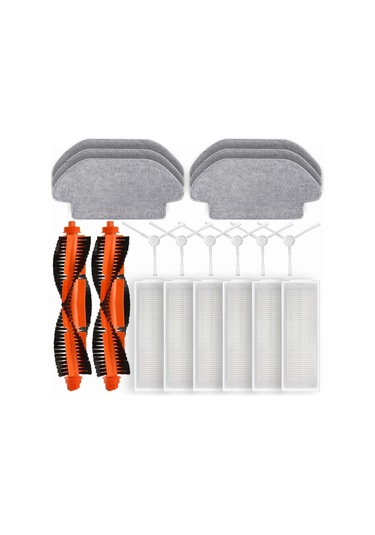 Xurunkeji Xiaomi Robot Vakum S10 S12 B106gl Yedek Yedek Parça Aksesuarları Ana Yan Fırça Hepa Filtre Paspas Bezi