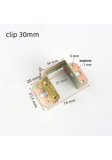 2 Adet Demir U Şekilli Yatak Bağlantı Destek Çerçevesi 30mm,