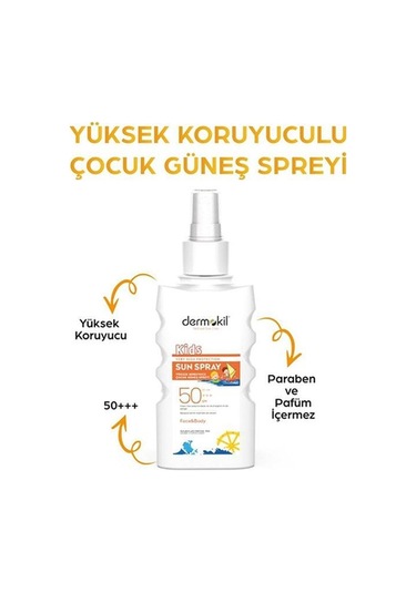 Dermokil Yüksek Koruyucu Çocuk Güneş Spreyi SPF50+ 2 x 200 ML