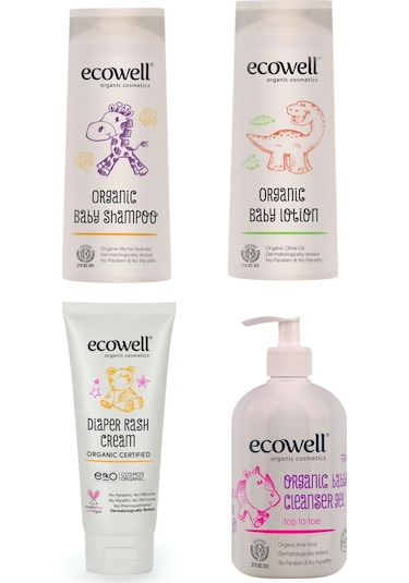 Ecowell Organik Bebek Bakım Paketi (4'Lü Ürün)
