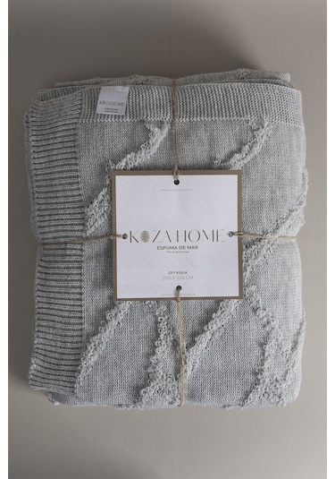 Espuma De Mar Gri Çift Kişilik Battaniye 200x220 37130 Gri
