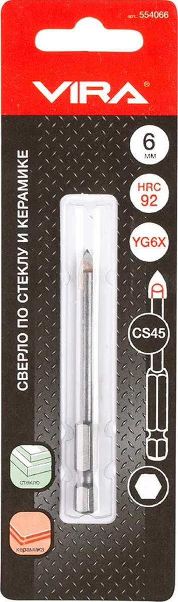 Vıra Hex 6 Mm Cam Ve Seramik Matkap Ucu 314918067