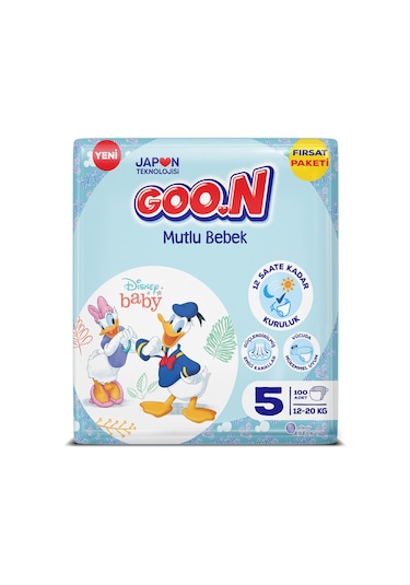 Goon Mutlu Bebek Bebek Bezi 5 Numara Fırsat Paketi 100 Adet