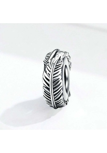 Fastbuy 925 Ayar Gümüş Bohemya Tüy Boncuk Kadın Bilezik, Renkli Dıy Aksesuar Çok Renkli