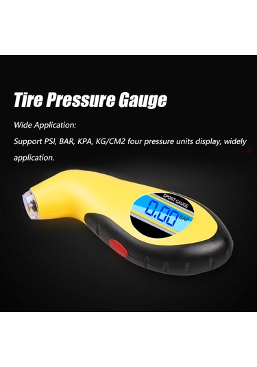 Tenfowee Otomatik Sayı Gösteren Lastik Basınç Ölçer, Hızlı Enflasyonlu Yüksek Hassasiyetli Basınç Testeri Lr44 Pil Dahil