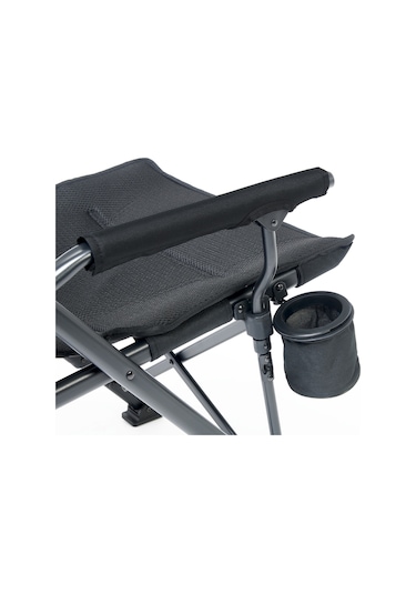 Uquip Roxy Comfort+ Black Edition Yüksek Konforlu Katlanır Kamp Sandalyesi Siyah