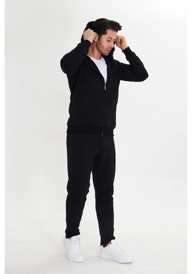 Moon Wear Fm 5745 Erkek Eşofman Takımı Siyah