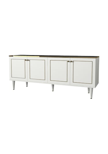 Dekorister Exclusive Ravenna Konsol Beyaz-Mermer