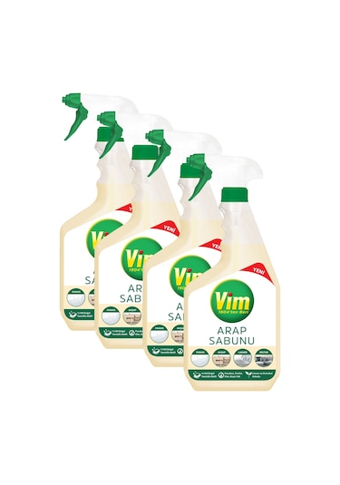 Vim Doğal Sıvı Arap Sabunu Sprey 4 x 750 ML