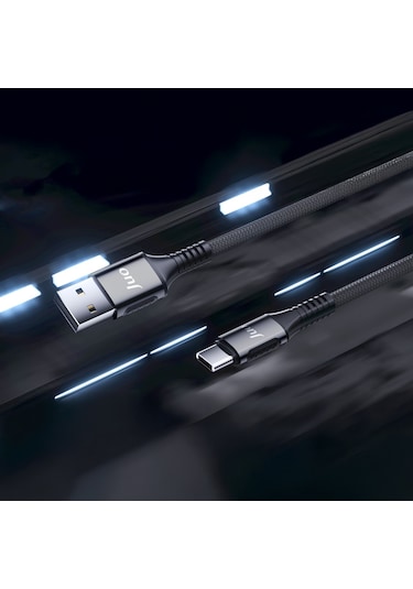 Juo JCB661-B 66w Usb-a To Type-c Örgülü Hızlı Şarj Ve Data Kablosu 1 Metre