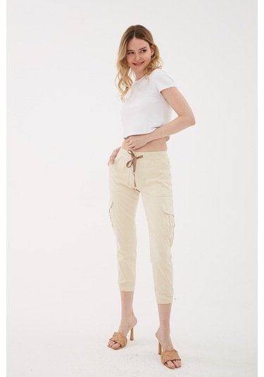 Fashion Friends Kadın Pantolon 24y0311k1 Bej