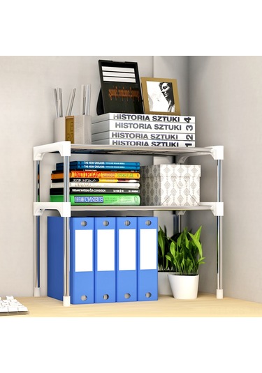 Reedark Demir Ve Plastik Materyal 2 Katlı Mutfak/banyo Depolama Rafı - Dayanıklı Ve Modern Stilde Z002 Diğer