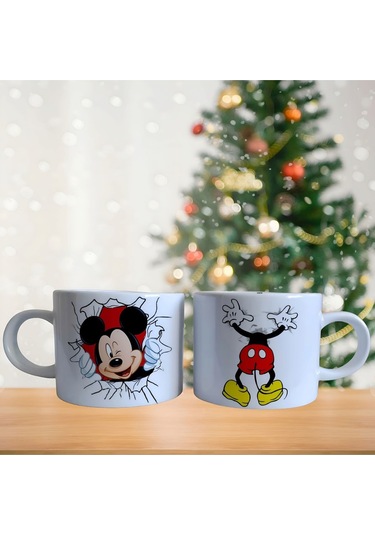 Mickey Mouse Porselen Fincan / Kupa -mug 776 Beyaz