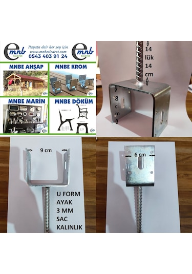 MNBE Nevrüllü 10 Luk Ayak Ahşap Metal Kamelya Pergule Pergola Sun