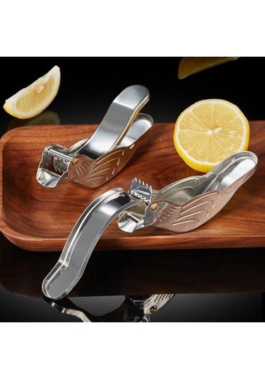Manuel Limon Sıkacağı Paslanmaz Çelik Kuş Narenciye Misket Limonu Sıkacağı Taşınabilir Meyve Sıkacağı Gümüş