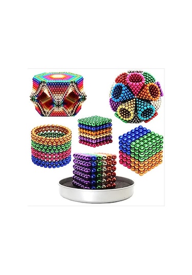 Boncuk Mıknatıs 216 Adet 5 MM Mıknatıslı  Magnet Neo Cube Karışık Mix