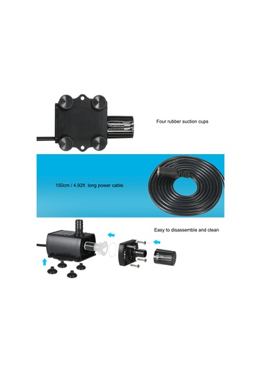 Decdeal Ultra Sessiz Mini Dc12v 6 W Fırçasız Su Pompası