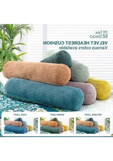 Trendooze Lezzetli Turuncu Sunshine022 1 Adet Texstead Retro Geometrik 6x24 İnç Yastık Polyester Yıkanabilir Turuncu