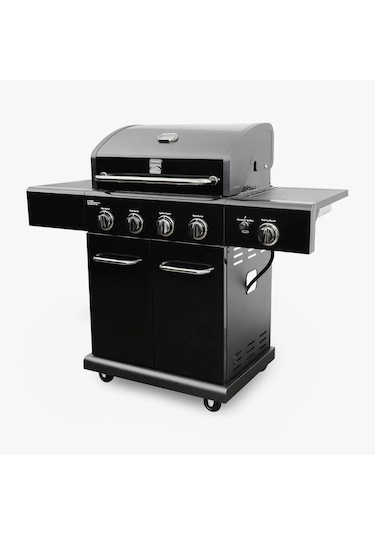 Kenmore Gazlı Barbekü 4 Ocaklı Siyah Siyah