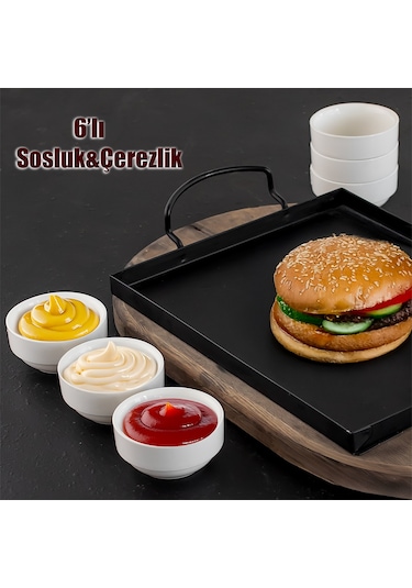 Porsima Bone 15688 6 Lı Sunumluk Kase Mini Sosluk Çerezlik Kase