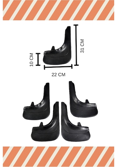Kia Rio 2006-2011 4'Lü Tozluk Çamurluk Paçalık