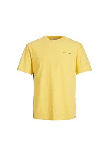 Jack & Jones Erkek Rdd Logo Baskılı Tişört - Daniel - 12232815 Cream Gold