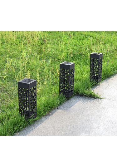 Ximistore9 Güneş Enerjili Bahçe Işığı, Ip65 Su Geçirmez, Işık Algılama, Yıldız Desenli Gölgeler, Islak Işık, Tekli Paket Sıcak Beyaz