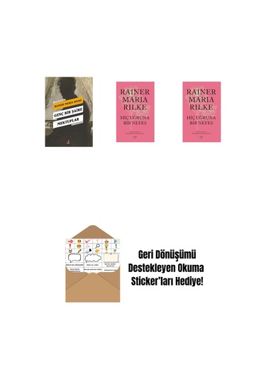Genç Bir Şaire Mektuplar + Hiç Uğruna Bir Nefes Ciltli + Hiç Uğruna Bir Nefes + Okuma Sticker'ları