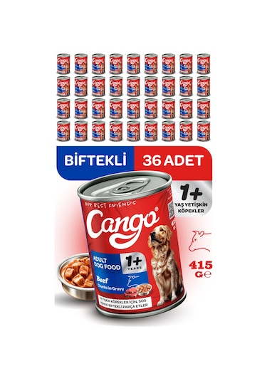 Cango Yaş Yetişkin Köpek Maması Etli 415gr 36lı