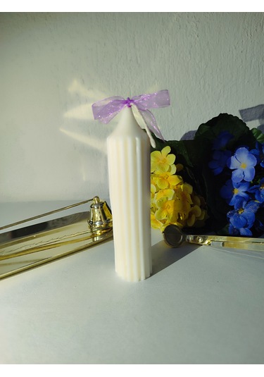 Tırtıklı Sütun Şamdan Mum