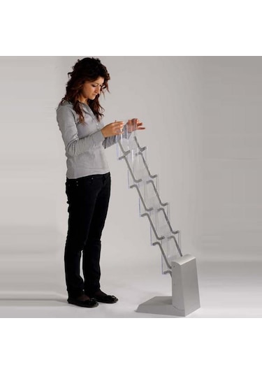 Portatif Zig Zag Broşürlük Standı 5 x A4