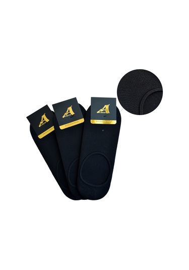 A Classe 3'Lü Paket Siyah Suba - Babet - Taban Erkek Çorap Siyah