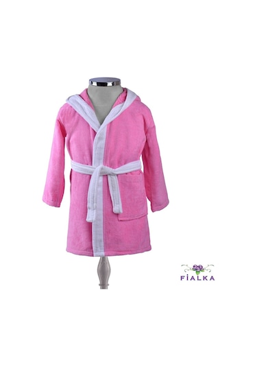 Fialka Çocuk Bornoz 3-4 Yaş Pembe
