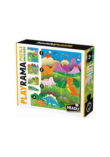 Headu Playrama Puzzle Dinosaurs 3-6 Yaş