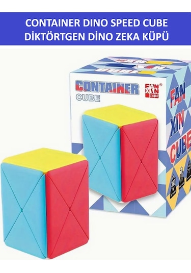 Dikdörtgen Dino Stıckersız Profesyonel Speed Cube -zeka Küpü - Sabır Küpü - Muhteşem Bir Hediye