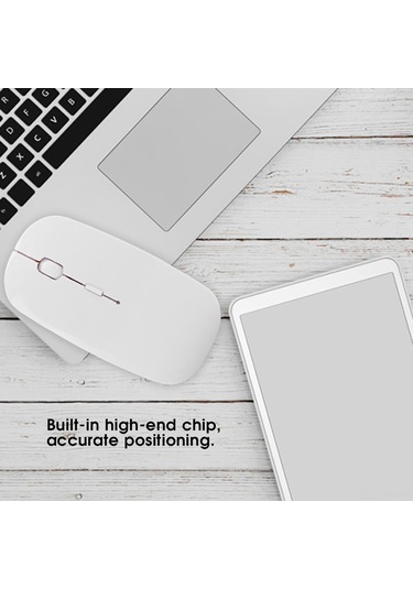 Tenfowee Ergonomik Kablosuz Mouse - 1600 Dpı Hassas Konumlandırma, 10m Uzaklık, 4 Tuş, Windows/mac Uyumlu, Beyaz Pil Dahil Değil