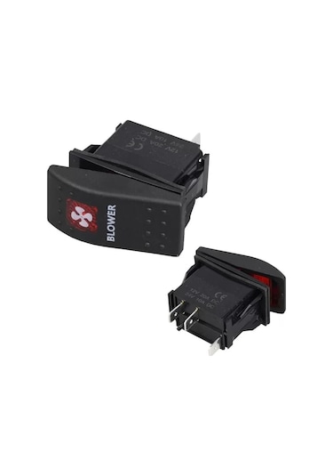 Havalandırma Sembollü Işıklı 3 Pinli On-off 12-24v Marin Switch