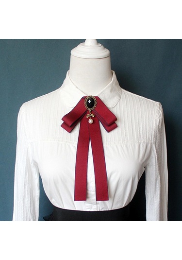 Homyl Şerit Papyon Broş Boyun Kravat Kokteyller Parti Mezuniyet Kırmızı