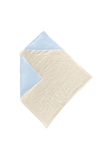 %100pamuk Kapşonlu Bebek Çocuk Banyo Havlusu Çift Yönlü M-bej