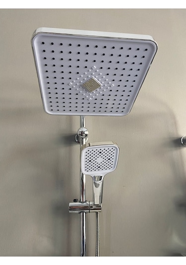 Rudi Armatür Mardin Lüx Pirinç Yönlendirici Ve Sabunluklu Robot Duş Seti Gri