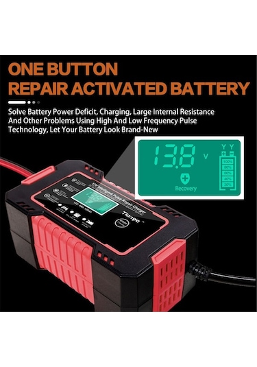 Novahub Akıllı 12v 6a Araç Akü Şarj Cihazı - Agm/gel/sla Şarj Ve Desülfürizasyon Özellikli, Desülfürizasyonlu