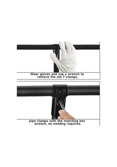 Suntek 8 Adet T Boru Kelepçesi Bağlantı Aksesuarları Anahtar