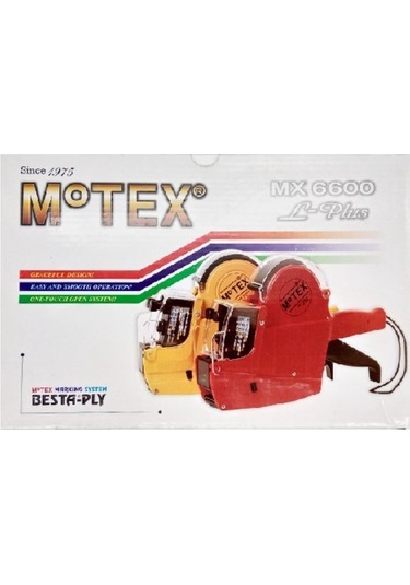 Motex MX-6600 LPlus 10 Hane Etiketleme Makinesi Kırmızı