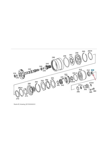 Mercedes Benz Şanzıman Bilyası A0099816110