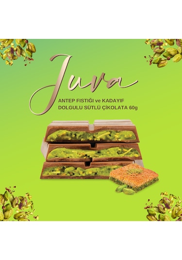 Juva Antep Fıstığı Ve Kadayıflı Dubai Çikolatası, 60g