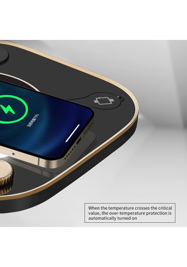 Butu X3 15w Cep Telefonları, Saatler Ve Kulaklıklar İçin Hızlı Şarjlı 3'ü 1 Arada Kablosuz Şarj Cihazı Beyaz