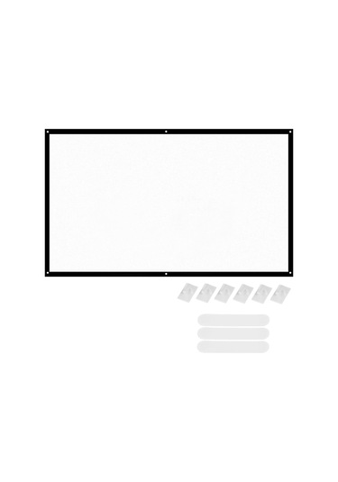 Yifomall "84 Inç Taşınabilir Projeksiyon Perdesi - Hd 16:9 Beyaz Dacron, Ev Sineması & Ofis İçin Katlanabilir"